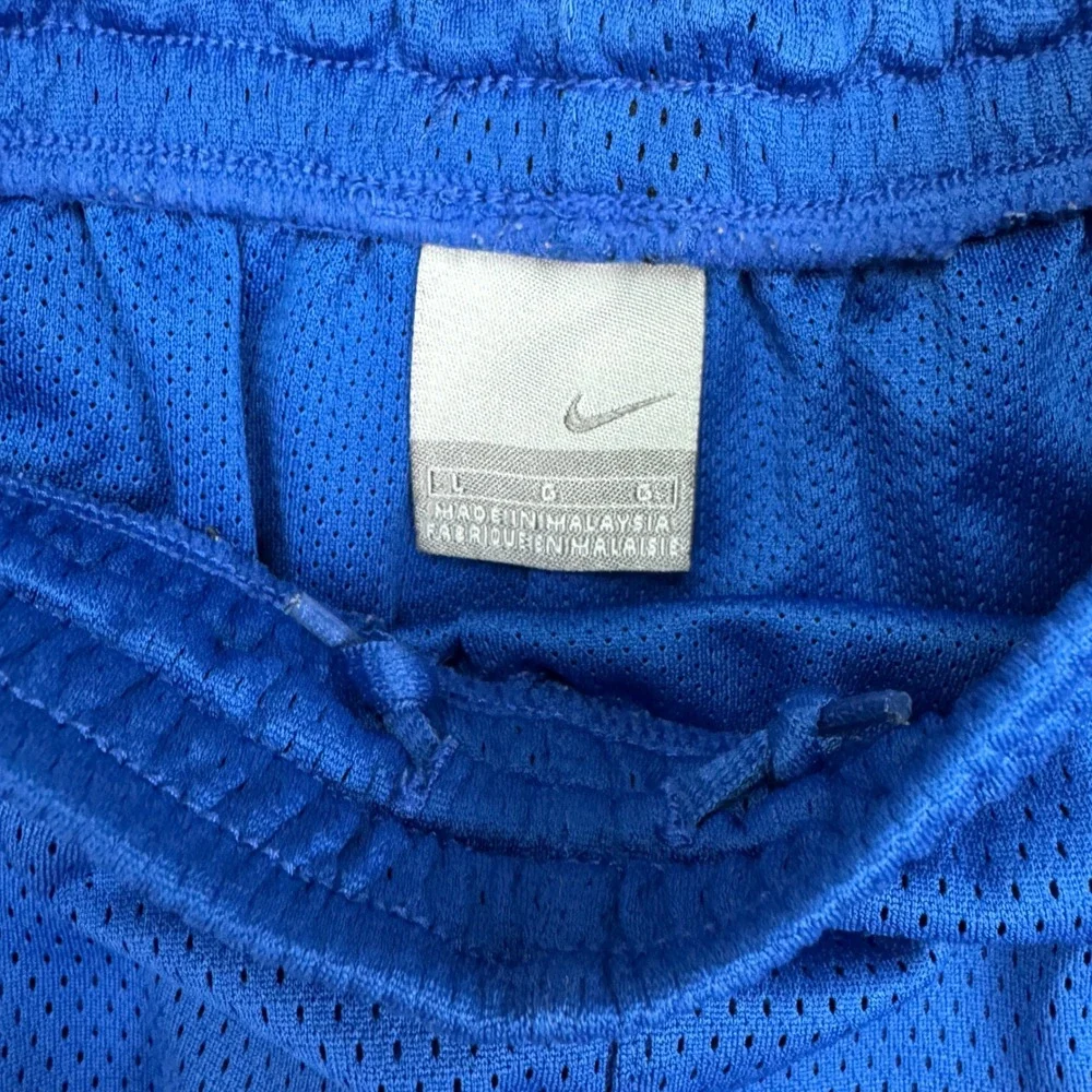 Vintage Nike Basketball Shorts Mens Large Dazzle Shiny Blue Mesh Sportswear